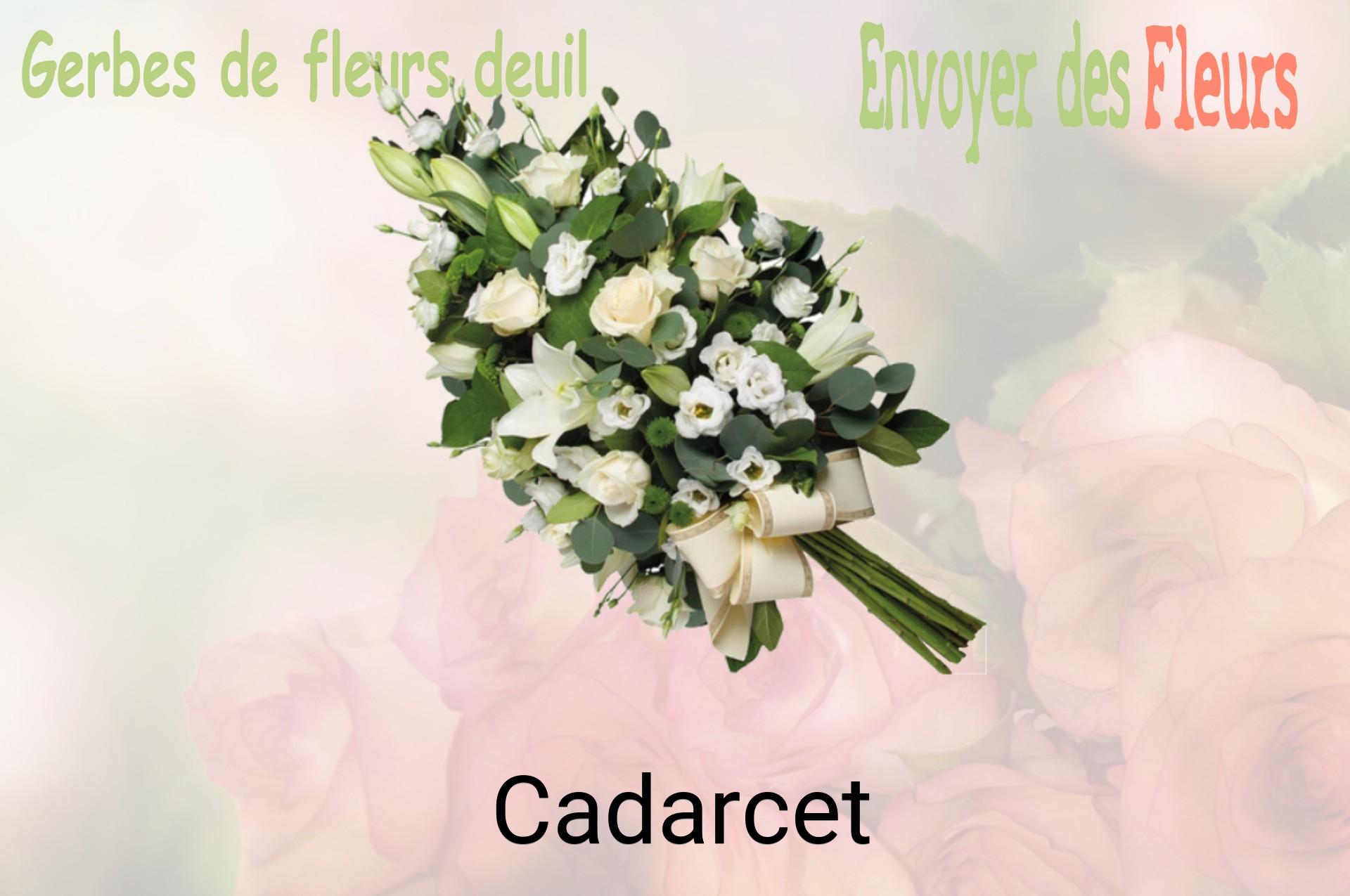 Gerbe de fleurs de deuil livrée à Cadarcet